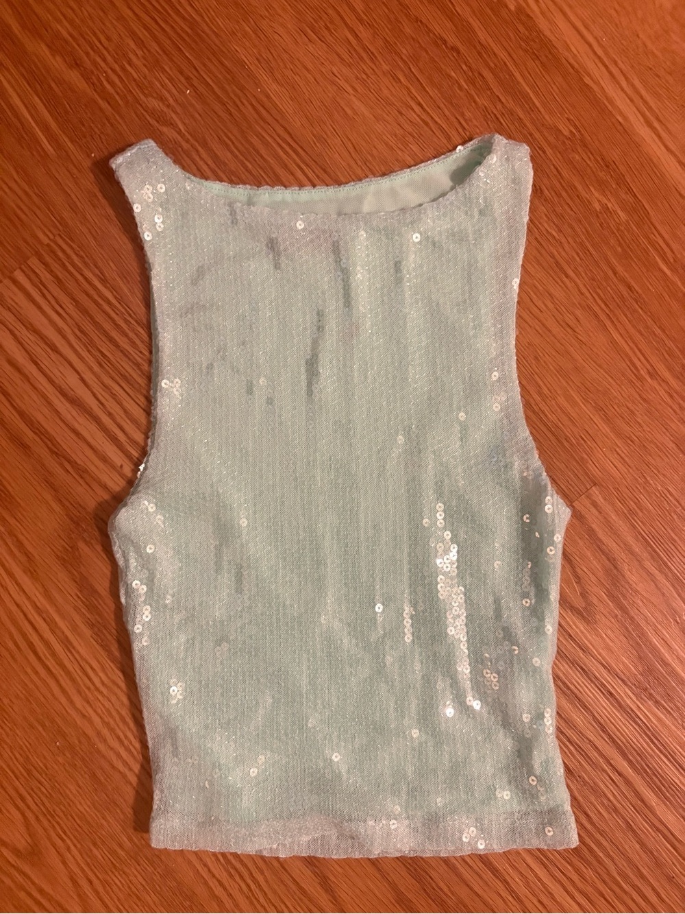 White fox Sequin top